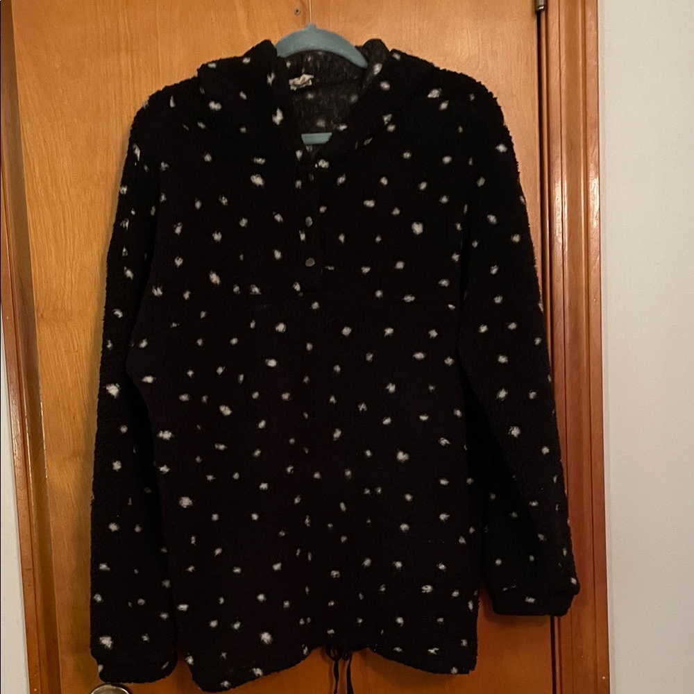 Black and White Polka Dot Women's Hoodie